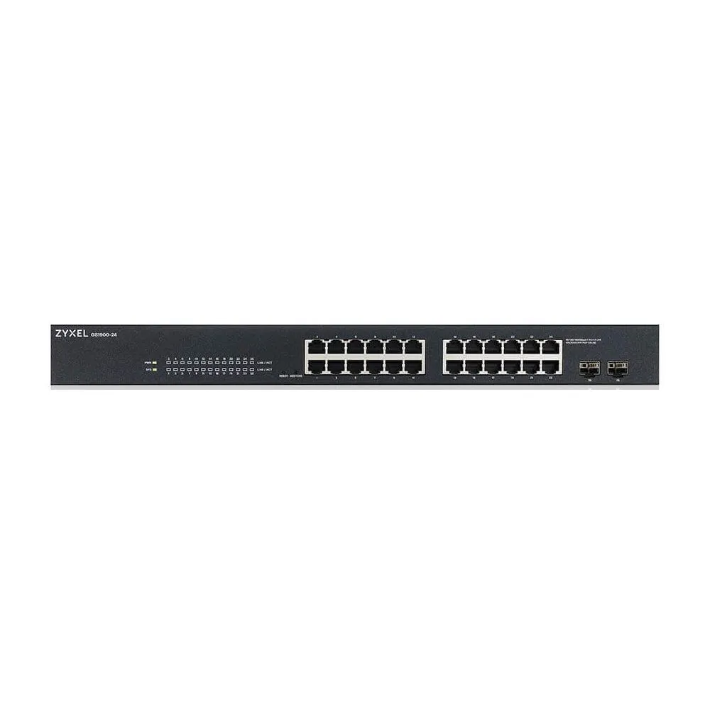 Switch zarządzalny Zyxel GS1900-24-EU0102F, 24x 100|1000Mbps RJ45, 2x 1GbE SFP, pasywne chłodzenie | Sklep ITnes.pl, IT for BUSI