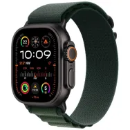 Smartwatch Apple Watch Ultra 2 MX4T3WB/A - 49 mm GPS + Cellular czrny tytan z opaską Alpine w kolorze ciemnozielonym, rozm. L