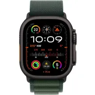 Smartwatch Apple Watch Ultra 2 MX4T3WB/A - 49 mm GPS + Cellular czrny tytan z opaską Alpine w kolorze ciemnozielonym, rozm. L