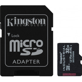 Karta pamięci Kingston Industrial MicroSDHC 32 GB Class 10 A1 pSLC Card + SD Adapter SDCIT2, 32GB - zdjęcie poglądowe 2