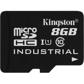 Karta pamięci Kingston Industrial MicroSDHC 8 GB Class 10 SDCIT2/8GBSP - Czarna, 100 Mbps