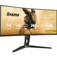 Monitor iiyama G-MASTER GCB3486WQSCP-B1, 34", 3440x1440 (UWQHD), 240Hz, 21:9, zakrzywiony, VA, FreeSync, HDR, 0,4 ms, USB-C, Cza