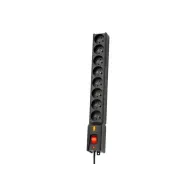 Listwa antyprzepięciowa Lestar LXA 816 3L - 8 gniazd, 3 m, Czarna - 1966004291 | Sklep ITnes.pl - IT for BUSINESS