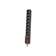 Listwa antyprzepięciowa Lestar LXA 816 3L - 8 gniazd, 3 m, Czarna - 1966004291 | Sklep ITnes.pl - IT for BUSINESS