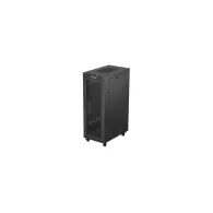 Szafa rack 19" 32U Lanberg FF01-6032-23BL, 600x1000 mm, czarna, drzwi perforowane | Sklep ITnes.pl, IT for BUSINESS