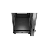 Szafa rack 19" 32U Lanberg FF01-6032-23BL, 600x1000 mm, czarna, drzwi perforowane | Sklep ITnes.pl, IT for BUSINESS