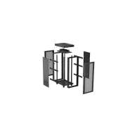 Szafa rack 19" 32U Lanberg FF01-6032-23BL, 600x1000 mm, czarna, drzwi perforowane | Sklep ITnes.pl, IT for BUSINESS