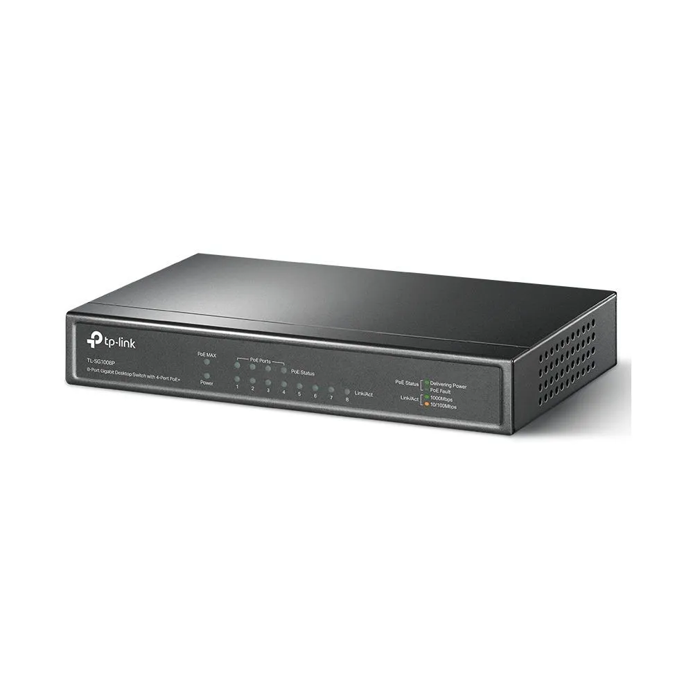 Switch niezarządzalny TP-Link TL-SG1008P, Desktop, 8 x LAN 10|100|1000 Mbps | Sklep ITnes.pl, IT for BUSINESS