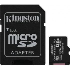 Karta pamięci Kingston microSD 128GB Canvas Select Plus 100MB/s + adapter SDCS2/128GB - Czarna