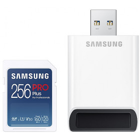 Karta pamięci Samsung PRO Plus 256GB + czytnik MB-SD256KB/WW - Biała