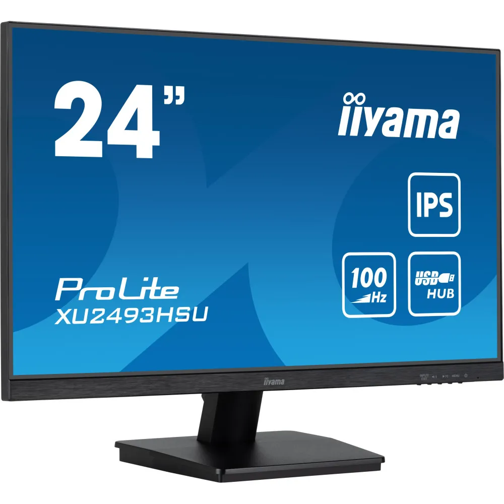 Monitor iiyama ProLite XU2493HSU-B7 - 23,8"/1920x1080 (Full HD)/100Hz/IPS/1 ms/Czarny - zdjęcie