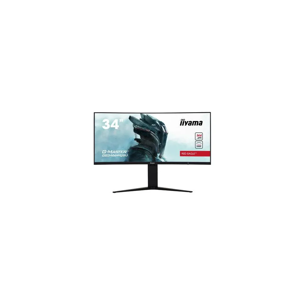 Monitor iiyama G-MASTERGB3466WQSU-B1, 34", 3440x1440 (UWQHD), 144Hz, 21:9, zakrzywiony, VA, FreeSync, 1 ms, Czarny | Sklep ITnes