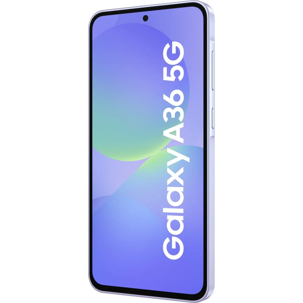 Zdjęcie produktu Smartfon Samsung Galaxy A36 SM-A366BLVGEUE - Snapdragon 6 Gen 3/6,7" 2340x1080/128GB/RAM 6GB/5G/Fioletowy/50+8Mpix/Android/2CI