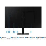 Monitor Samsung ViewFinity S6 S60D LS32D600EAUXEN, 32", 2560x1440 (QHD), 100Hz, IPS, FreeSync, HDR, 5 ms, pivot, Czarny | Sklep 