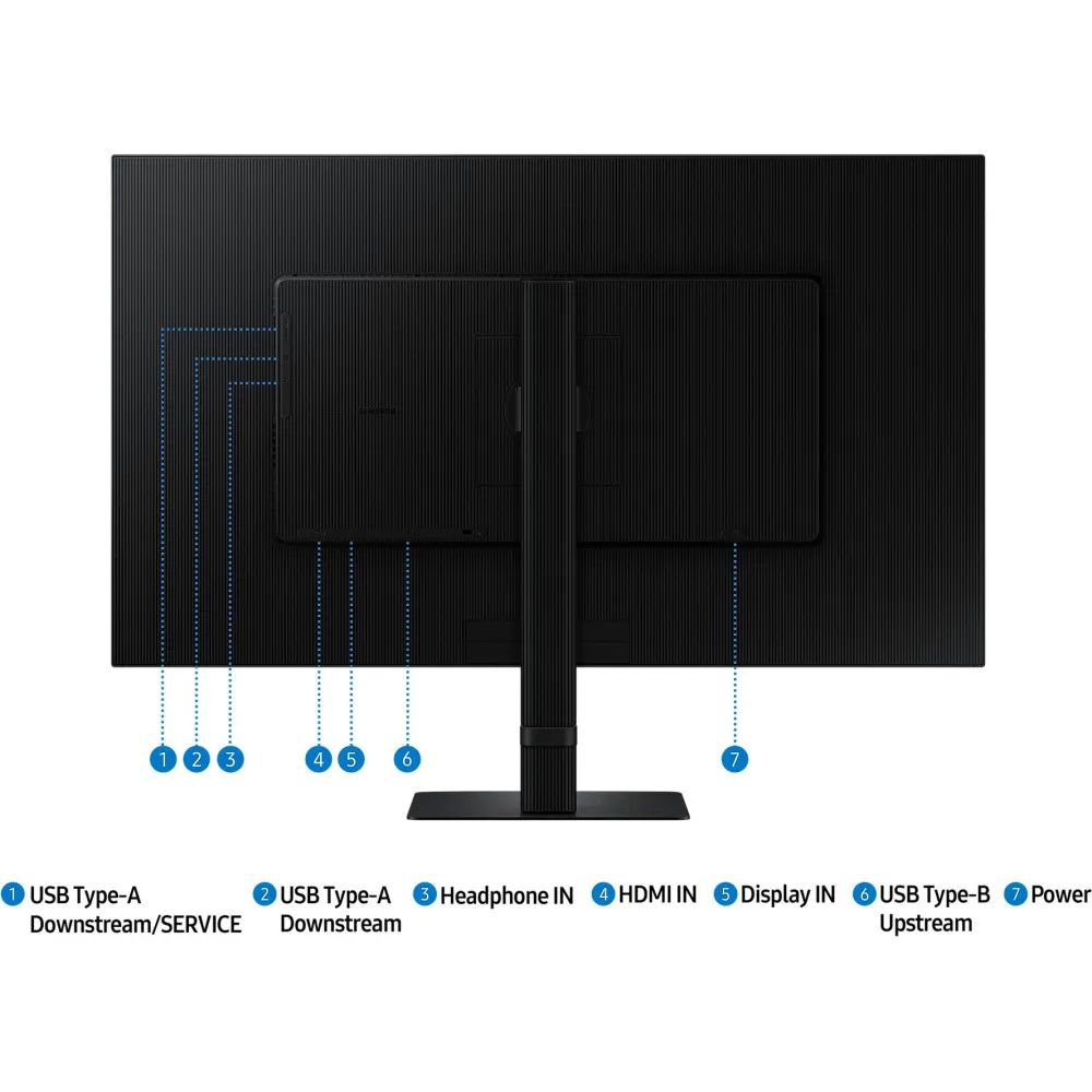 Zdjęcie produktu Monitor Samsung ViewFinity S6 S60D LS32D600EAUXEN - 32"/2560x1440 (QHD)/100Hz/IPS/FreeSync/HDR/5 ms/pivot/Czarny
