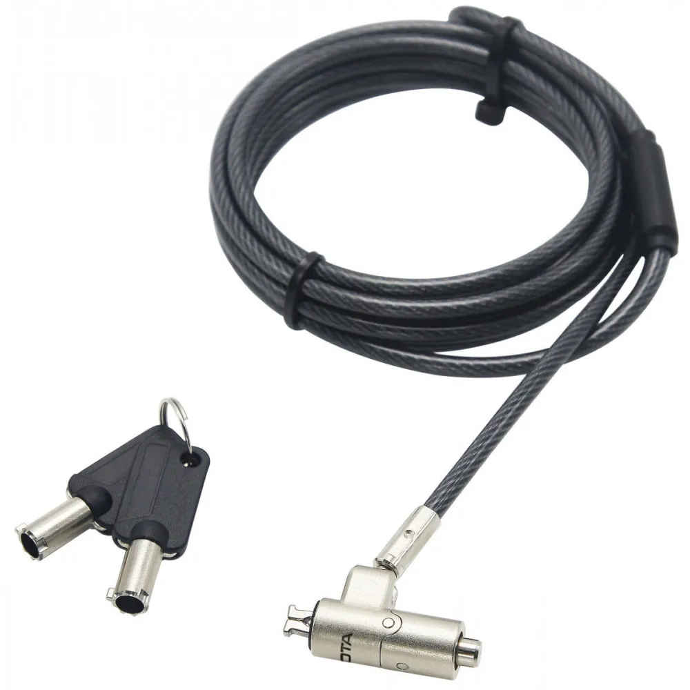Linka zabezpieczająca Dicota Security Cable Nano Lock Ultra Slim Keyed 2.5x6 mm D31886 - Kolor srebrny, Czarna | Sklep ITnes.pl 
