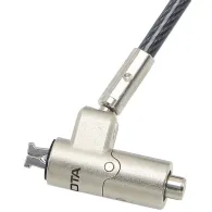 Linka zabezpieczająca Dicota Security Cable Nano Lock Ultra Slim Keyed 2.5x6 mm D31886 - Kolor srebrny, Czarna | Sklep ITnes.pl 