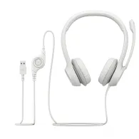 Słuchawki nauszne Logitech H390 981-001286 - Białe