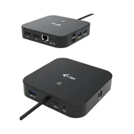 Stacja dokująci-tec USB-C Dual Display Docking Station Power Delivery 100W + Universal Charger 112W C31DUALDPDOCKPD100W, Czarna