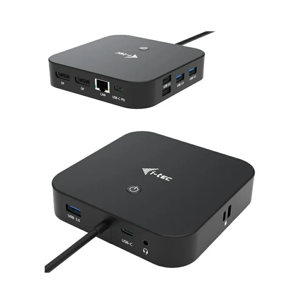 Stacja dokująci-tec USB-C Dual Display Docking Station Power Delivery 100W + Universal Charger 112W C31DUALDPDOCKPD100W, Czarna  Stacja dokująci-tec USB-C Dual Display Docking Station Power Delivery 100W + Universal Charger 112W C31DUALDPDOCKPD100W, Czarna