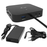 Stacja dokująci-tec USB-C Dual Display Docking Station Power Delivery 100W + Universal Charger 112W C31DUALDPDOCKPD100W, Czarna