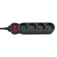 Listwa zasilająca Maclean Energy 4-outlet with switch 2300W - 4 gniazd, 1,4 m, Czarna - MCE180 | Sklep ITnes.pl - IT for BUSINES