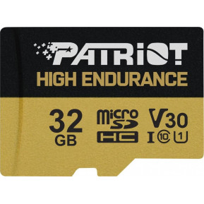 Karta pamięci Patriot microSDHC 32GB V30 High Endurance + adapter PEF32GE31MCH - zdjęcie poglądowe 1