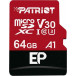 Karta pamięci Patriot EP Series 64GB microSDXC V30 PEF64GEP31MCX - Czerwona, Czarna