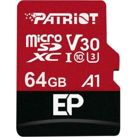 Karta pamięci Patriot EP Series 64GB microSDXC V30 PEF64GEP31MCX - Czerwona, Czarna