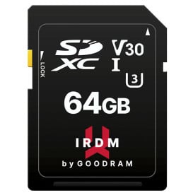 Karta pamięci GoodRAM SDXC 64GB IRDM UHS-I U3 IR-S3A0-0640R12 - Czarna