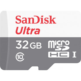 Karta pamięci SanDisk Ultra microSDHC 32GB Android 100MB/s UHS-I SDSQUNR-032G-GN3MN - Biała, Szara