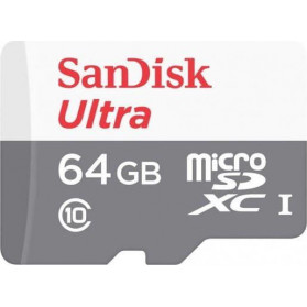 Karta pamięci SanDisk Ultra 64GB microSDXC 100MB, s Class 10 UHS-I SDSQUNR-064G-GN3MN - zdjęcie poglądowe 1