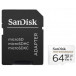 Karta pamięci SanDisk High Endurance microSDXC 64GB V30 + adapter SDSQQNR-064G-GN6IA - Biała