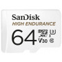 Karta pamięci SanDisk High Endurance microSDXC 64GB V30 + adapter SDSQQNR-064G-GN6IA - zdjęcie poglądowe 1