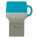 Pendrive GoodRAM ODD3 16GB USB 3.0 ODD3-0160B0R11 - Kolor srebrny, Niebieski