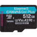 Karta pamięci Kingston Canvas Go! Plus MicroSDXC 512GB SDCG3/512GBSP - Czarna, Niebieska