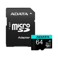 Karta ADATA Premier Pro MicroSDXC 64 GB Class 10 UHS-I/U3 A2 V30 AUSDX64GUI3V30SA2-RA1 - Czarna | Sklep ITnes.pl - IT for BUSINE