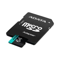 Karta ADATA Premier Pro MicroSDXC 64 GB Class 10 UHS-I/U3 A2 V30 AUSDX64GUI3V30SA2-RA1 - Czarna | Sklep ITnes.pl - IT for BUSINE