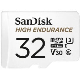 Karta pamięci SanDisk High Endurance microSDHC 32GB V30 + adapter SDSQQNR-032G-GN6IA - Biała