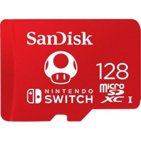 Karta pamięci SanDisk Ultra microSDXC 128GB Nintendo Switch SDSQXAO-128G-GNCZN - czerwona