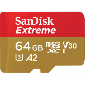 Karta pamięci SanDisk Extreme microSDXC 64GB + adapter SDSQXA2-064G-GN6AA - zdjęcie poglądowe 1