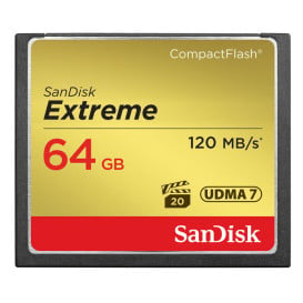 Karta pamięci Compactflash SanDisk Extreme 64GB SDCFXSB-064G-G46 - Czarna, Czerwona, Kolor złoty