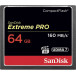 Karta pamięci Compactflash SanDisk Extreme PRO 64GB 160/150 MB/s SDCFXPS-064G-X46 - Czarna, Czerwona