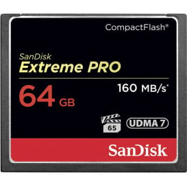 Karta pamięci Compactflash SanDisk Extreme PRO 64GB 160/150 MB/s SDCFXPS-064G-X46 - Czarna, Czerwona