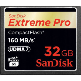 Karta pamięci SanDisk Extreme Pro CompactFlash 32GB SDCFXPS-032G-X46 - Czarna, Czerwona, Kolor złoty