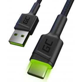 Kabel USB Green Cell Ray USB-A ,  USB-C KABGC13 - zdjęcie poglądowe 1