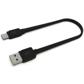 Kabel Green Cell GCmatte USB-C KABGC03 - 25 cm, Czarny