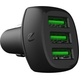 Ładowarka samochodowa Green Cell PowerRide 3xUSB-A 18W CADGC01 - 3 porty, Czarna