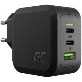 Ładowarka sieciowa Green Cell PowerGaN 65W 2x USB-C 1xUSB-A CHARGC08 - Czarna