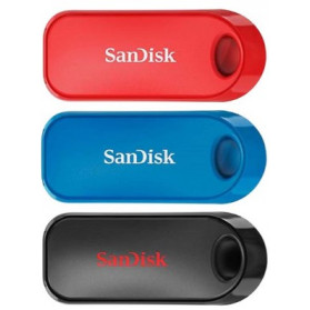 Pendrive SanDisk Cruzer Snap 32GB USB 2.0 SDCZ62-032G-G46T - 3 sztuki, Czarny, Niebieski, Czerwony
